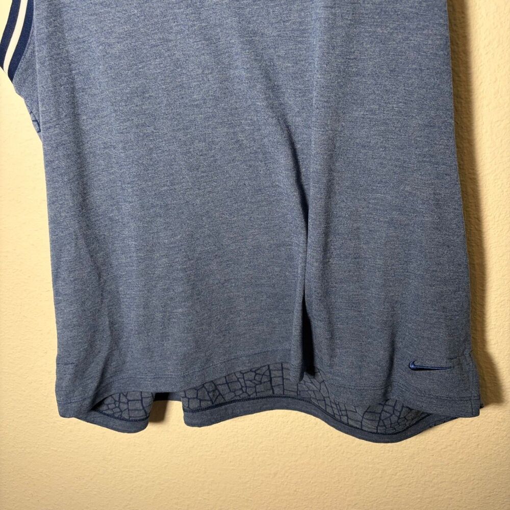 Nike Tank Top Women's Large Blue V-Neck Dri-Fit Sleeveless Athletic Active - Picture 4 of 7